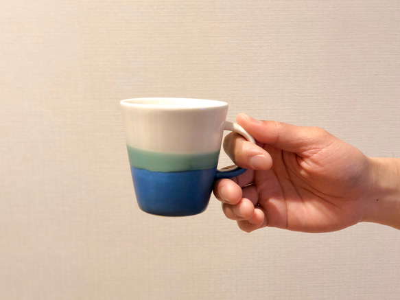 Mug cup S / Transparent × blue 5枚目の画像