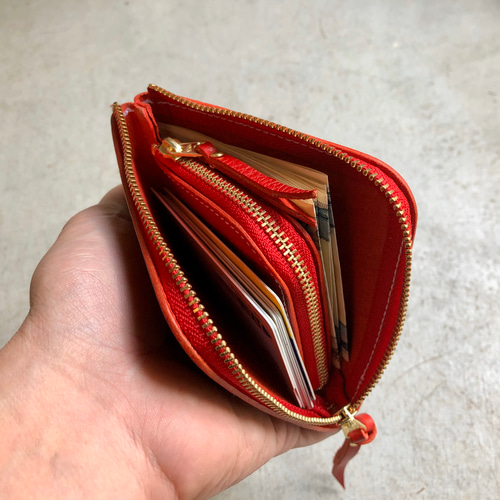 L型ジップミニウォレット/ダブルファスナー その他ミニ財布