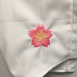 【桜ハンドメイド2021】桜　さくら　花　花柄　刺繍　立体マスク　子供～大人用【受注製作・送料無料】 4枚目の画像