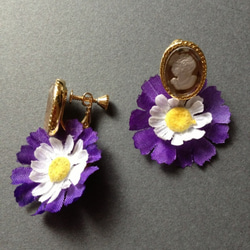 flower&cameo-earring♡ 2枚目の画像