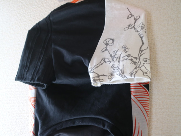 SALE 犬服　和柄　花　Tシャツ　L 柴犬 ビーグル 3枚目の画像