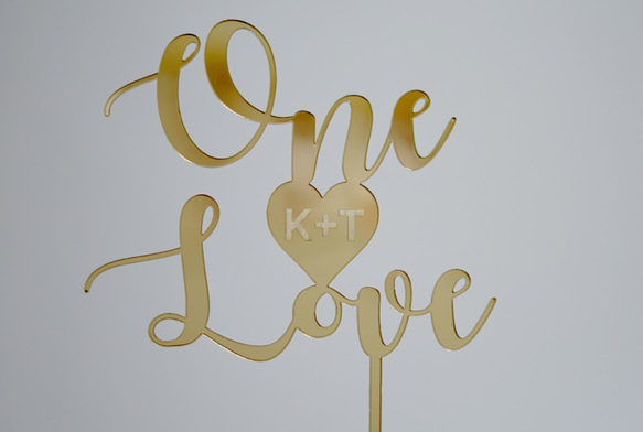 One Love - 唯一無二の愛（イニシャル付き可能） 3枚目の画像