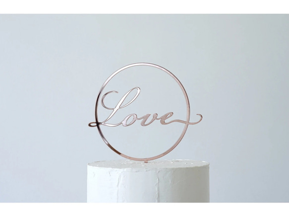 Love ○　アクリル　ケーキトッパー 1枚目の画像
