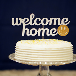 "welcome home" ケーキトッパー 1枚目の画像