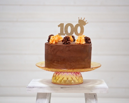 Amazon.co.jp: Happy 100th Birthday ケーキトッパー グリッター