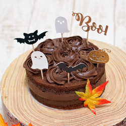 ハロウィン カップケーキ用トッパー（コウモリ・おばけ等） 2枚目の画像