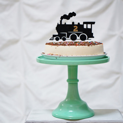 Steam Train Happy Birthday 汽車　ケーキトッパー1 3枚目の画像