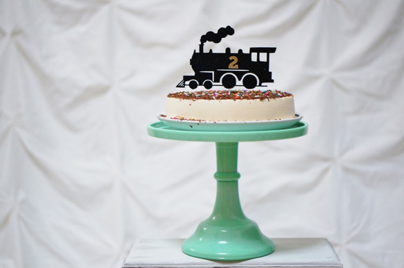 Steam Train Happy Birthday 汽車　ケーキトッパー1 3枚目の画像