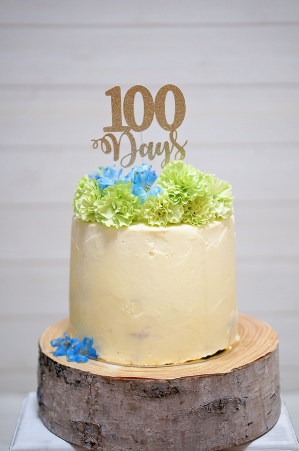 100days ケーキトッパー（グリッター）3 2枚目の画像