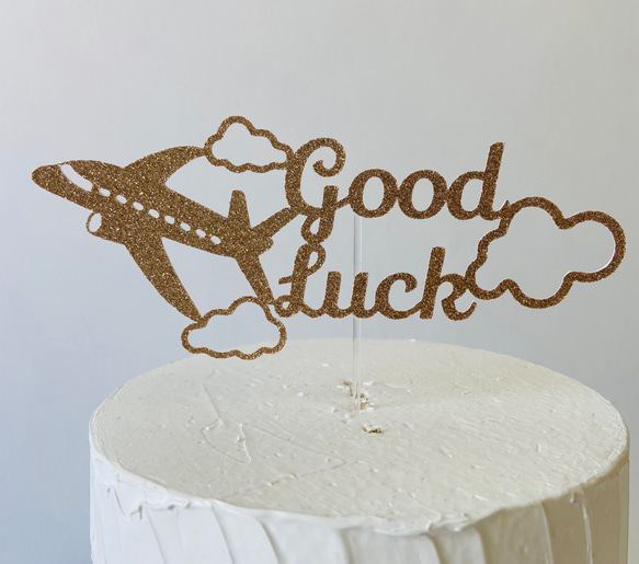 Airplane good luck 飛行機　ケーキトッパー 2枚目の画像