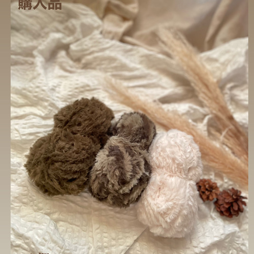 Tシャツヤーン】ファー飾りハンドバッグ ハンドバッグ MJ STUDIO 通販