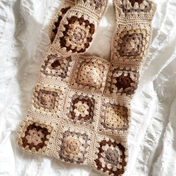 【beige color】　Granny square Bag 2枚目の画像