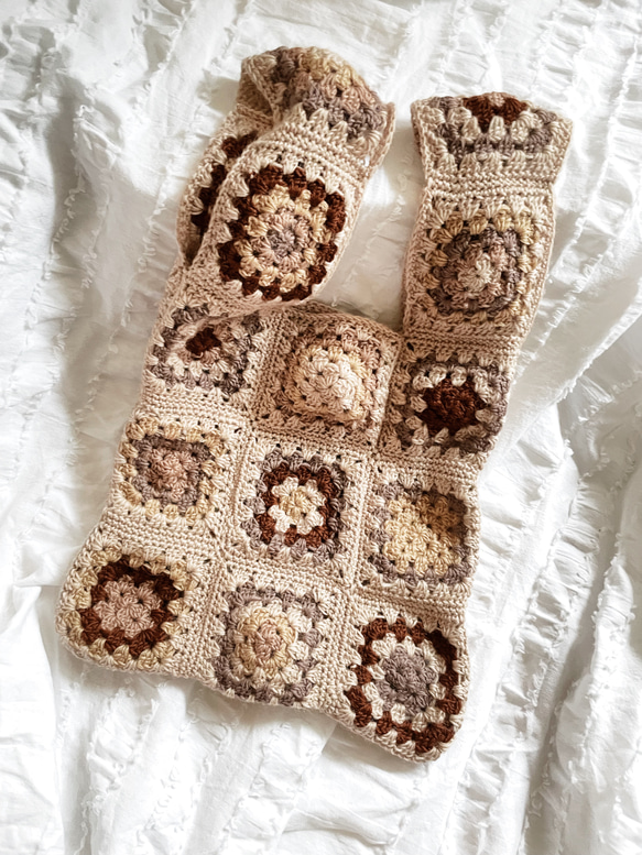 【beige color】　Granny square Bag 2枚目の画像