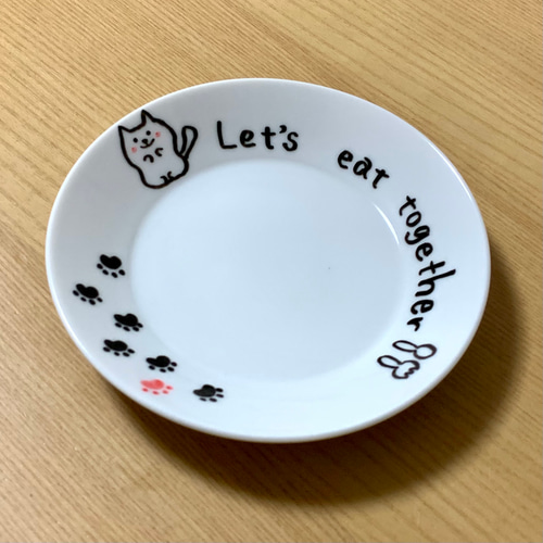 お皿アート【Let's eat together】 小皿 zakkawalker 通販 12521978