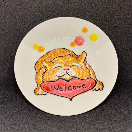 お皿アート【welcome】 中皿 zakkawalker 通販 12598912｜Creema