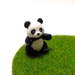 芝生コースター【パンダ】 1枚目の画像