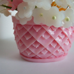 石鹸の可愛い花かごアレンジメント～ソープカービング/石鹸彫刻 4枚目の画像
