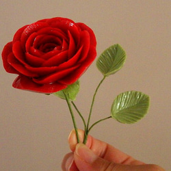 赤いバラ。ソープカービング 3枚目の画像