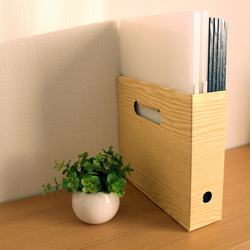 本物の木みたいな畳めるボード紙製収納ボックス 2個セット A4も縦向きに入るコンパクトデザイン 4枚目の画像