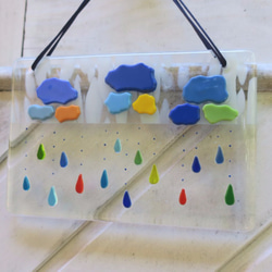 玻璃裝飾板“下雨天” 第1張的照片