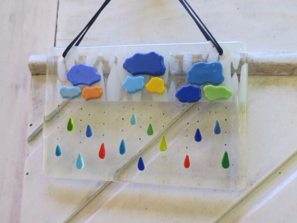 玻璃裝飾板“下雨天” 第1張的照片