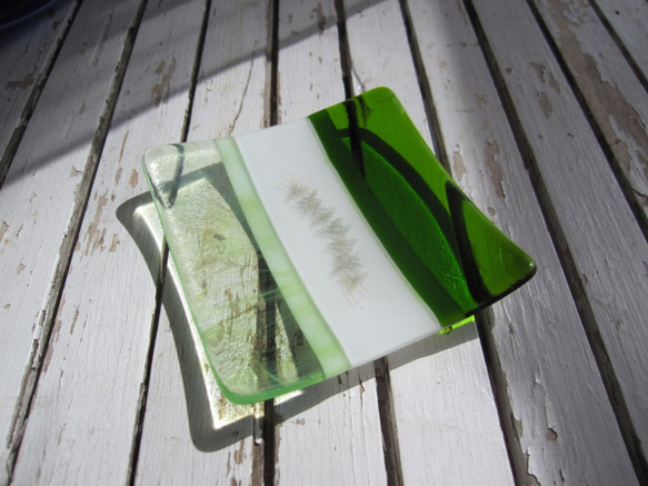玻璃方板“Herb~Moss green” 第1張的照片