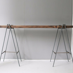 古材×アイアン 折畳み式 鉄脚ウッドテーブル / recycle wood folding table 1枚目の画像