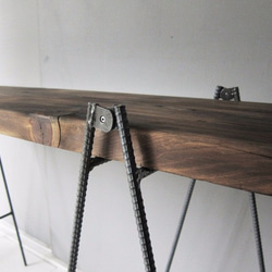 古材×アイアン 折畳み式 鉄脚ウッドテーブル / recycle wood folding table 5枚目の画像
