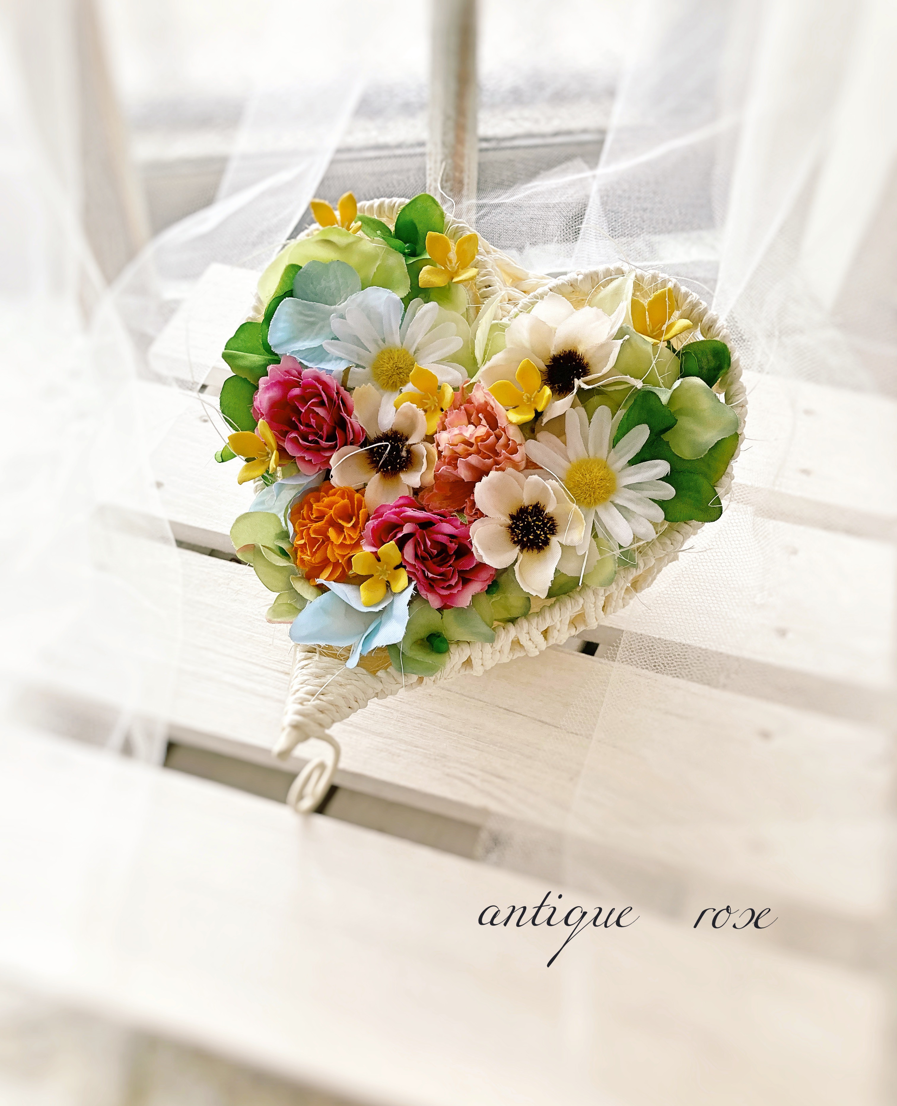 オーキッド 造花アレンジメント 紫陽花