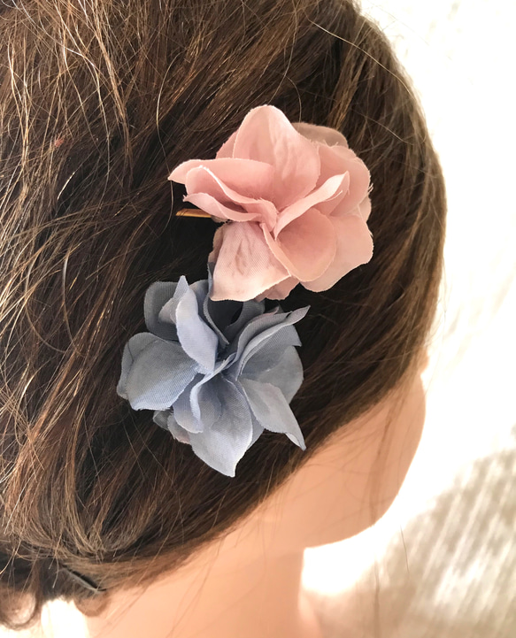 紫陽花の花 ヘアピン 4枚目の画像