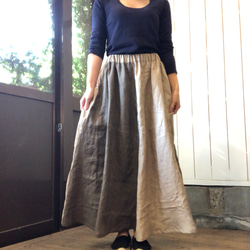 動いて満足☆ドレープ感が綺麗なロングマキシスカート☆バイカラー 7枚目の画像