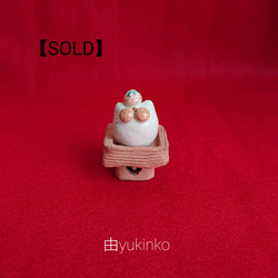 【SOLD】ぷっくりお鼻のお鏡にゃんこ 1枚目の画像