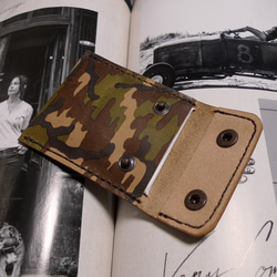 　迷彩柄レザーのコインケース・携帯灰皿ケース　 3枚目の画像