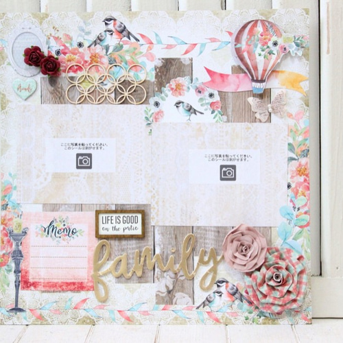 *。゜With love ゜。*　スクラップブッキング♡フォトフレーム♡完成品 ゜With love ゜。* スクラップブッキング♡フォトフレーム♡完成品 ゜