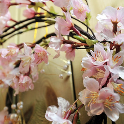 春期限定販売(^^♪　枝垂れ桜のリース　高級アーティシャルフラワー使用 2枚目の画像