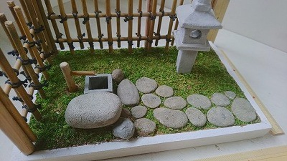 紙粘土で作るミニチュア 1/12 和風庭園 20190408 4枚目の画像