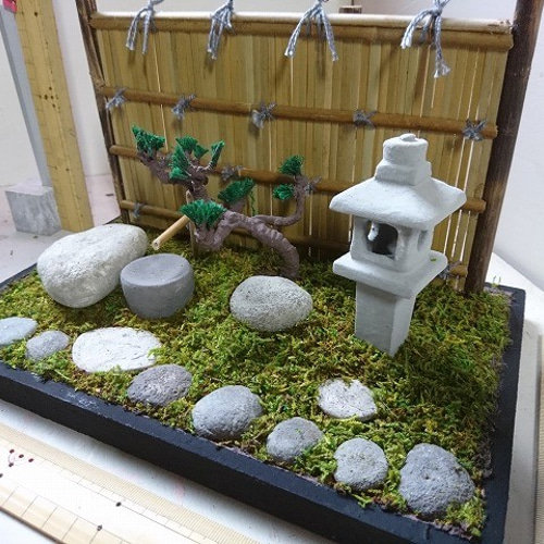 紙粘土で作るミニチュア 1/12 和風庭園 20190908 その他
