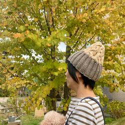 ≪≪Creema Limited≫≫2021年新款╱新色羅紋針織帽，有很多艾倫圖案（Nihondori / 31 × 58） 第2張的照片