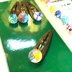 送料無料！ベネチアングラス ヘアピン！ 4枚目の画像