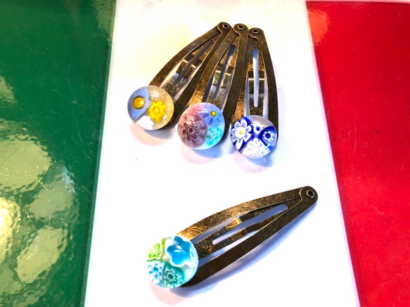 送料無料！ベネチアングラス ヘアピン！ 5枚目の画像