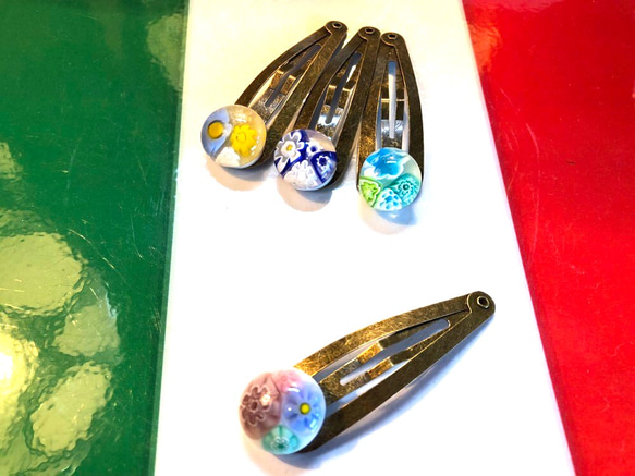 送料無料！ベネチアングラス ヘアピン！ 7枚目の画像