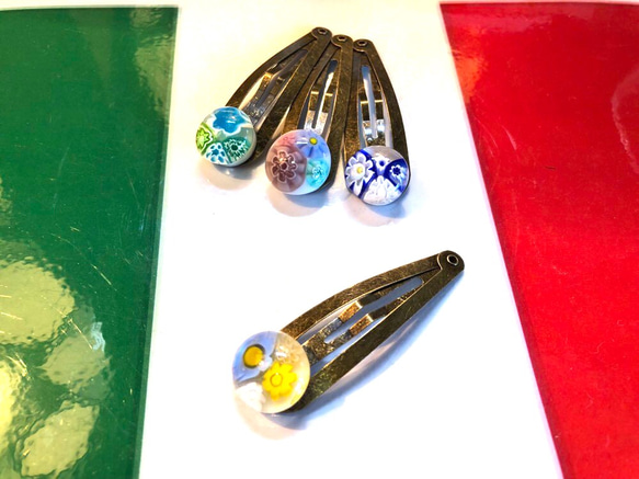 送料無料！ベネチアングラス ヘアピン！ 8枚目の画像