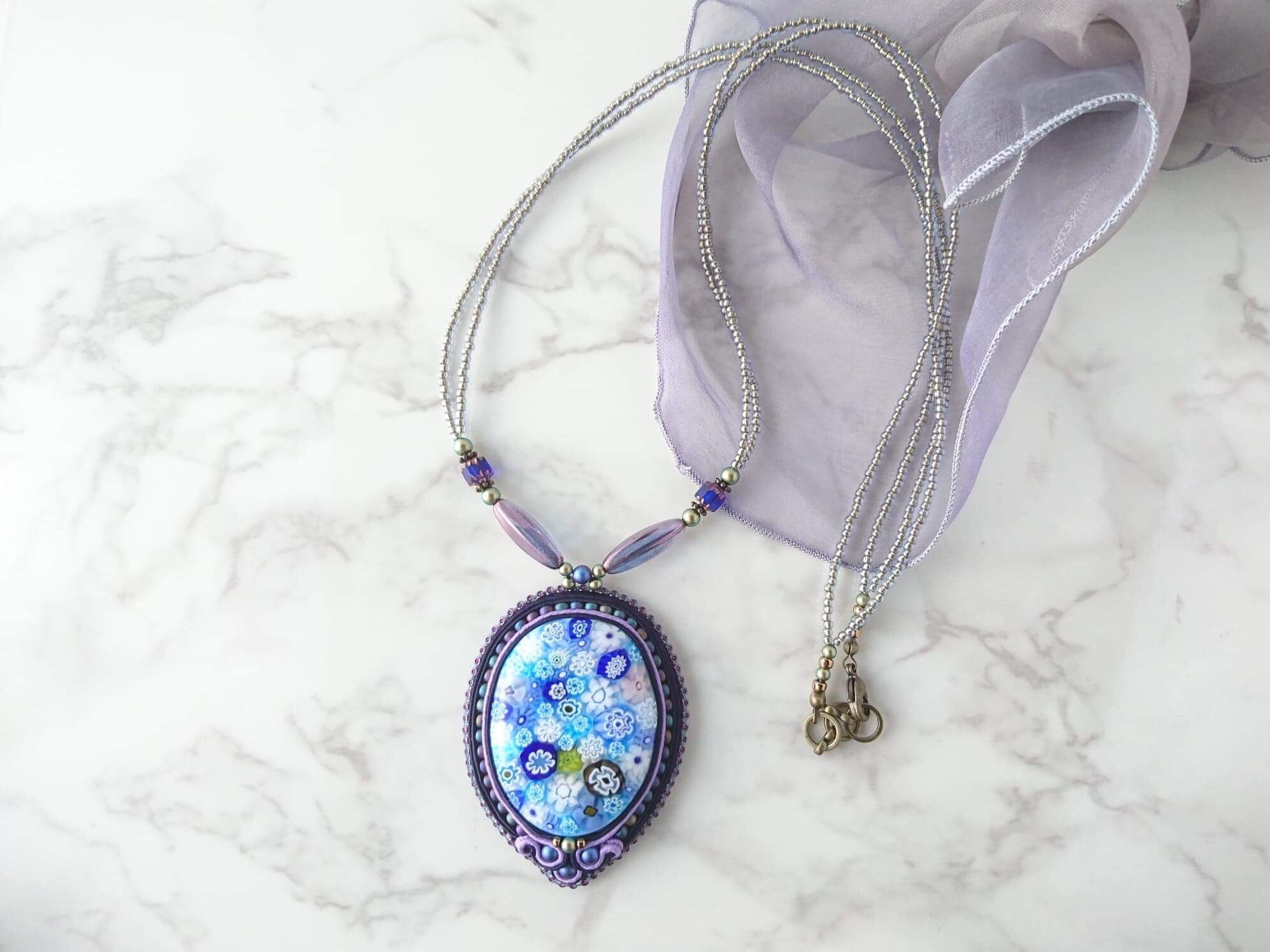 COSAERU 【コサエル】  ヴェネチアングラス　ソウタシエネックレス