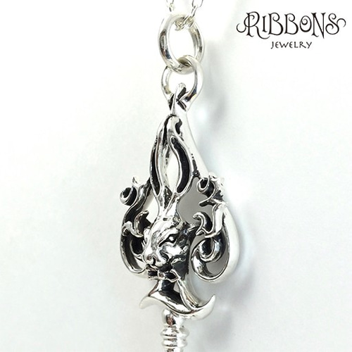 受注製作】Spade Bunny Key Pendant【スペード/鍵/うさぎ/数字No