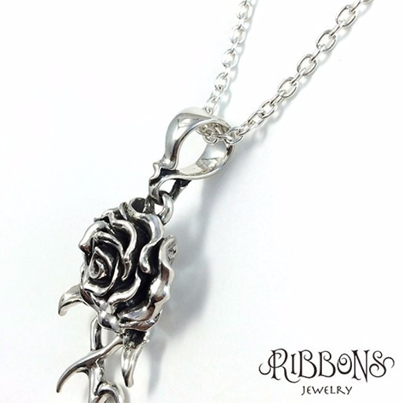 【受注製作】Rose Stem Pendant【茎がゆらゆら】 3枚目の画像