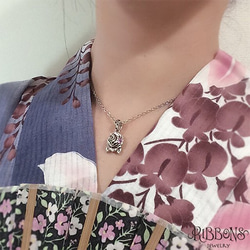 選べるストーン☆ T Rose Pendant ☆浴衣にも♡ 3枚目の画像