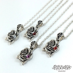 選べるストーン☆ T Rose Pendant ☆浴衣にも♡ 5枚目の画像