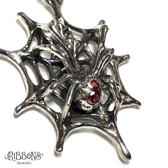 【受注製作】Black Widow Spider Pendant【蜘蛛/Silver925/蝶/ゴシック】 4枚目の画像