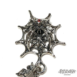 【受注製作】Black Widow Spider Pendant【蜘蛛/Silver925/蝶/ゴシック】 5枚目の画像