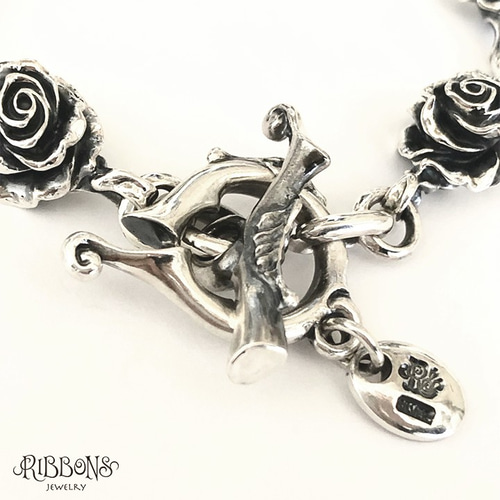 受注製作】Link Rose Bracelet【薔薇/ゴシック/スターリング